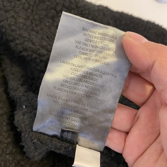 Y2K Levi’s Sherpa Lined Hooded Black Trucker/Work Jacket Canvas FauxFur Men XL - Picture 6 of 11